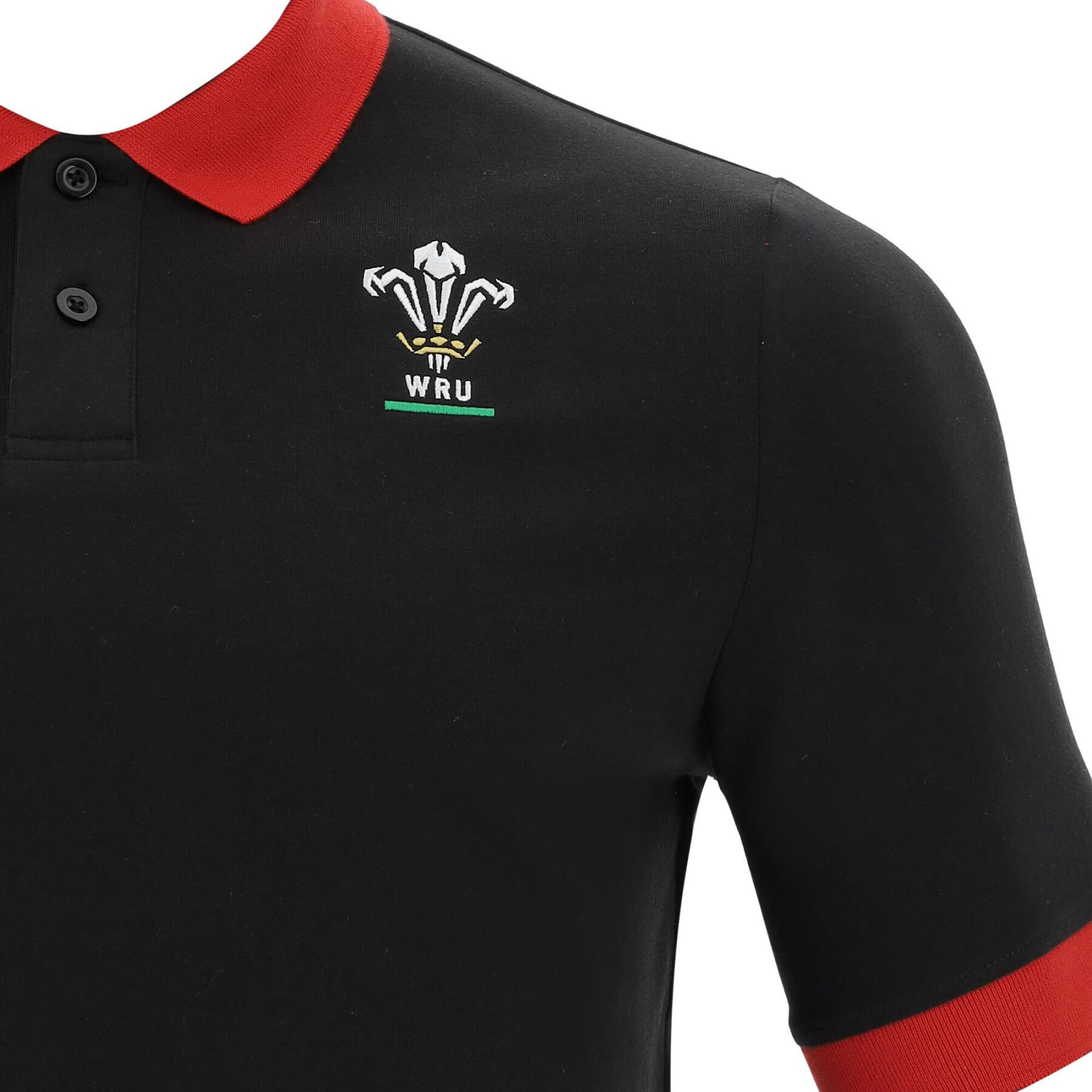Camisa pólo pique algodão Pays de galles rugby 2020/21