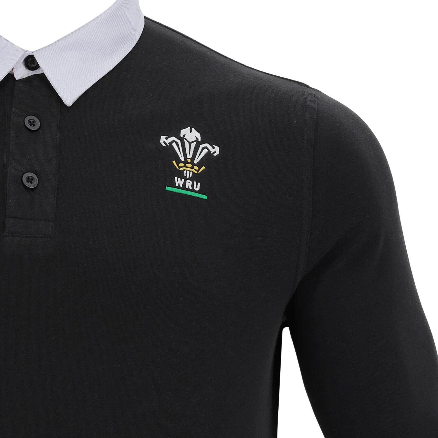Camisa pólo de algodão Pays de galles rugby 2020/21