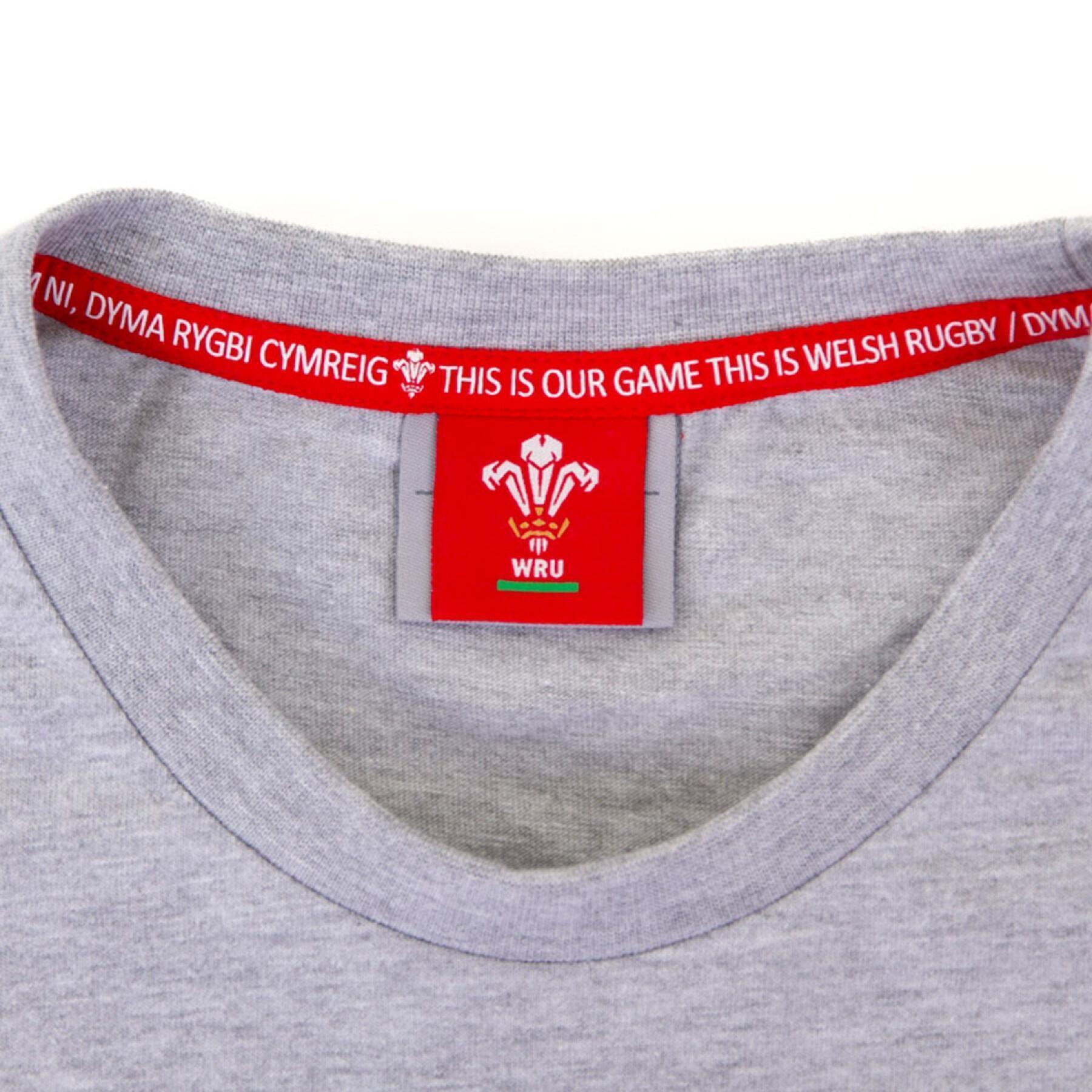 T-shirt algodão Pays de Galles Rugby XV