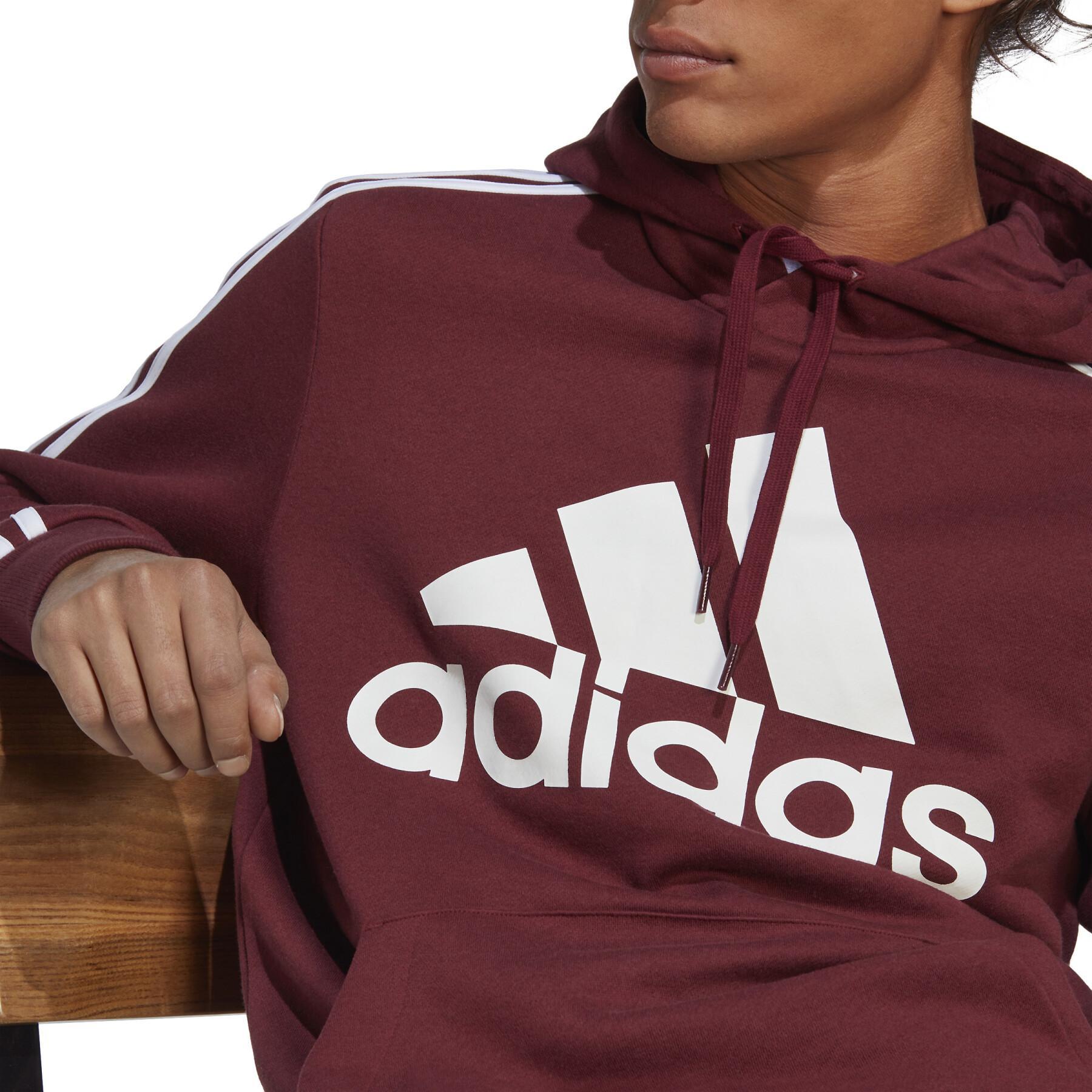 Sweatshirt capuz de lã com logótipo adidas Essentials 3-Stripes