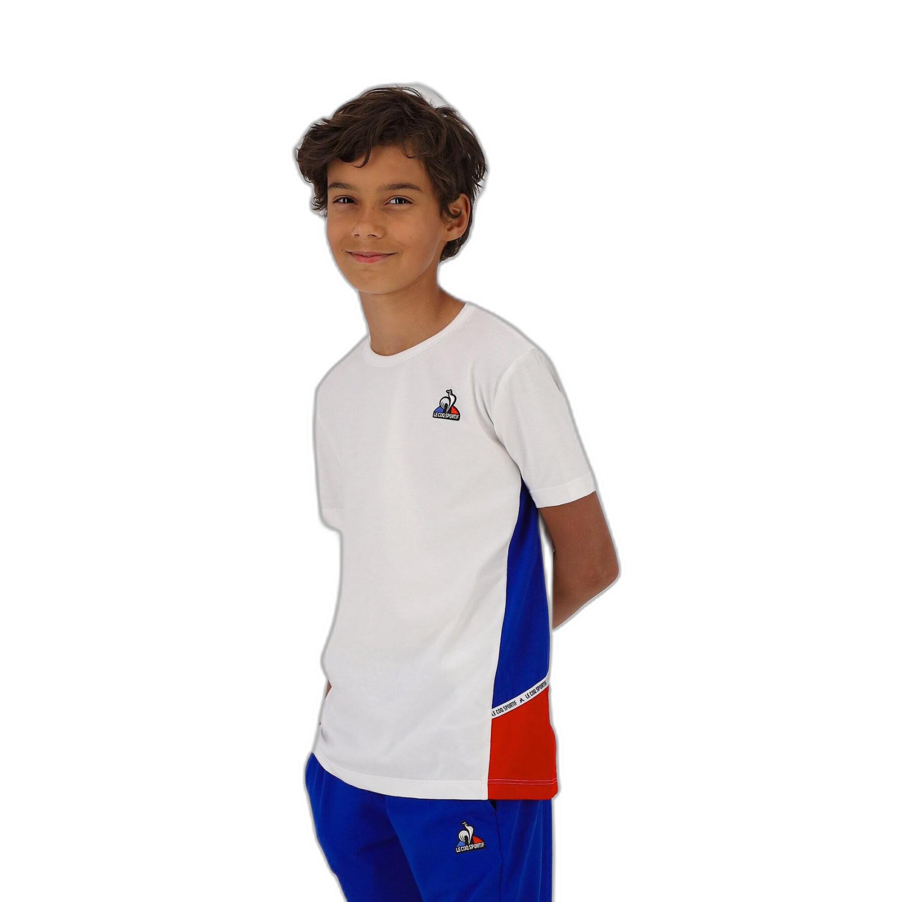 T-shirt de manga curta para crianças Le Coq Sportif Tri N°1