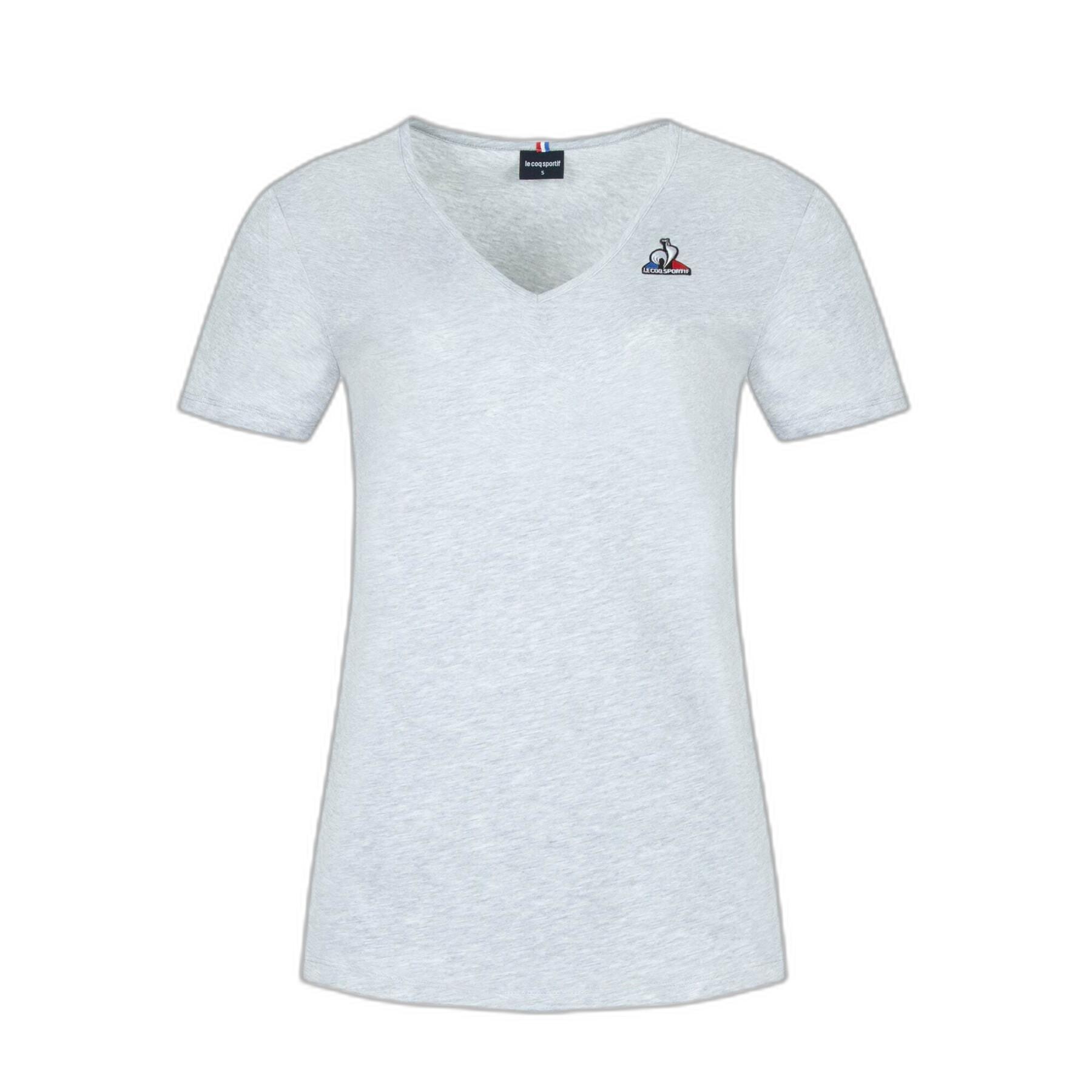 T-shirt de manga curta em V das mulheres Le Coq Sportif Ess N°2