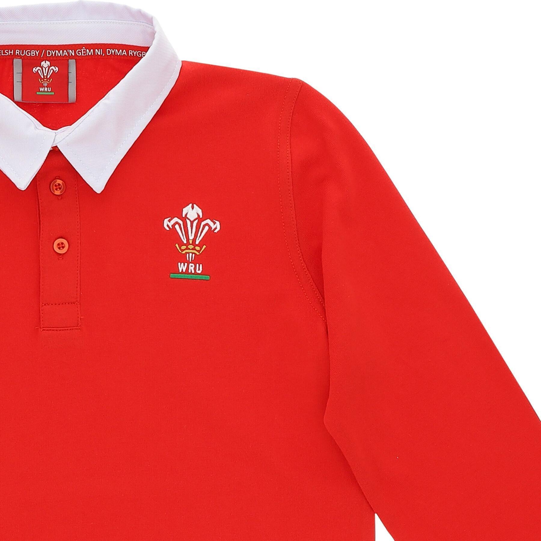 Camisa pólo de manga comprida para crianças Pays de Galles