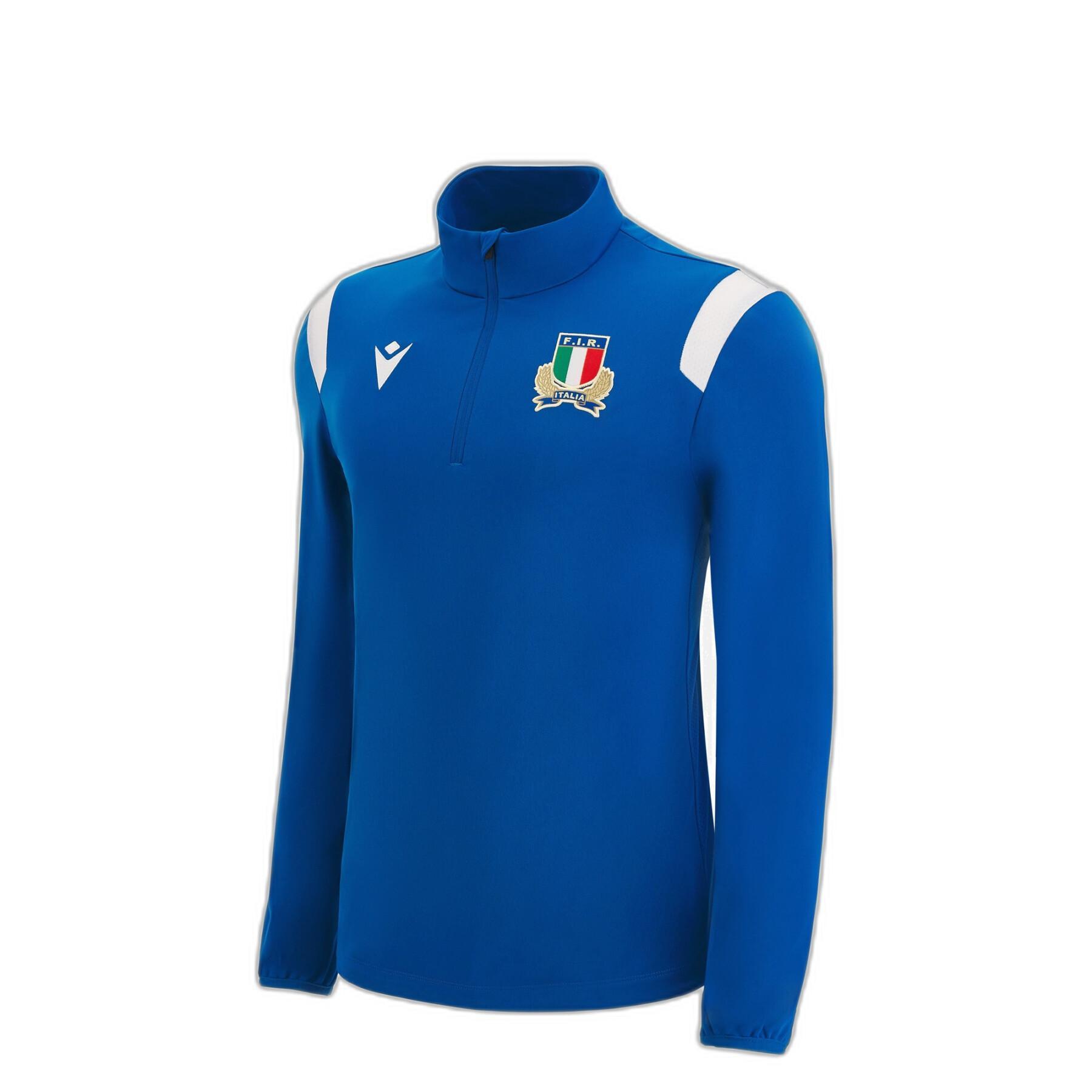 Camisa de treino 1/4 zip das crianças Italie Rugby 2022/23