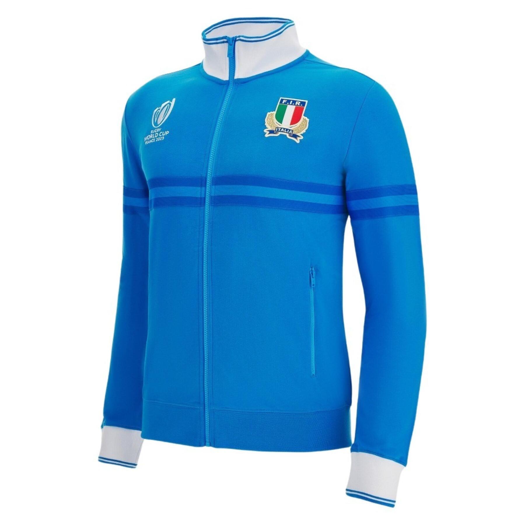 Sweatshirt algodão zipado Italie Rugby Merch RWC Country 2023