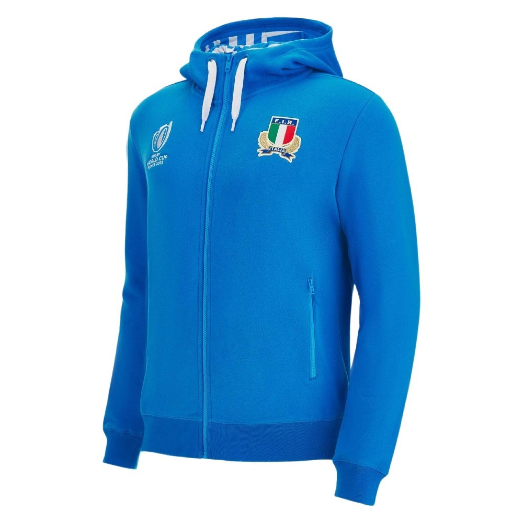 Sweatshirt algodão com fecho éclair Italie Rugby Merch RWC Country 2023