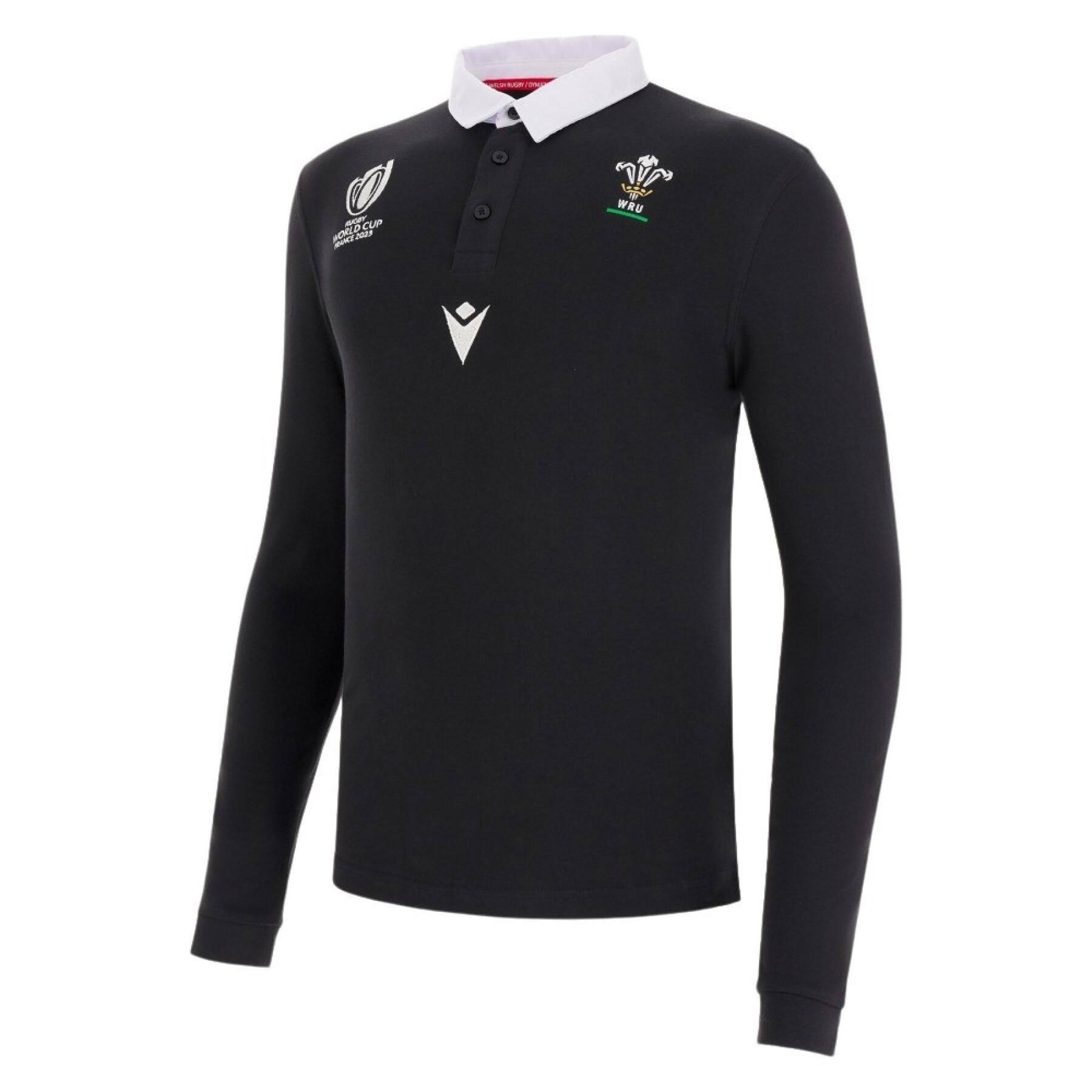 Camisa de manga comprida para treino Pays de Galles Rugby XV Merch CA LF RWC 2023
