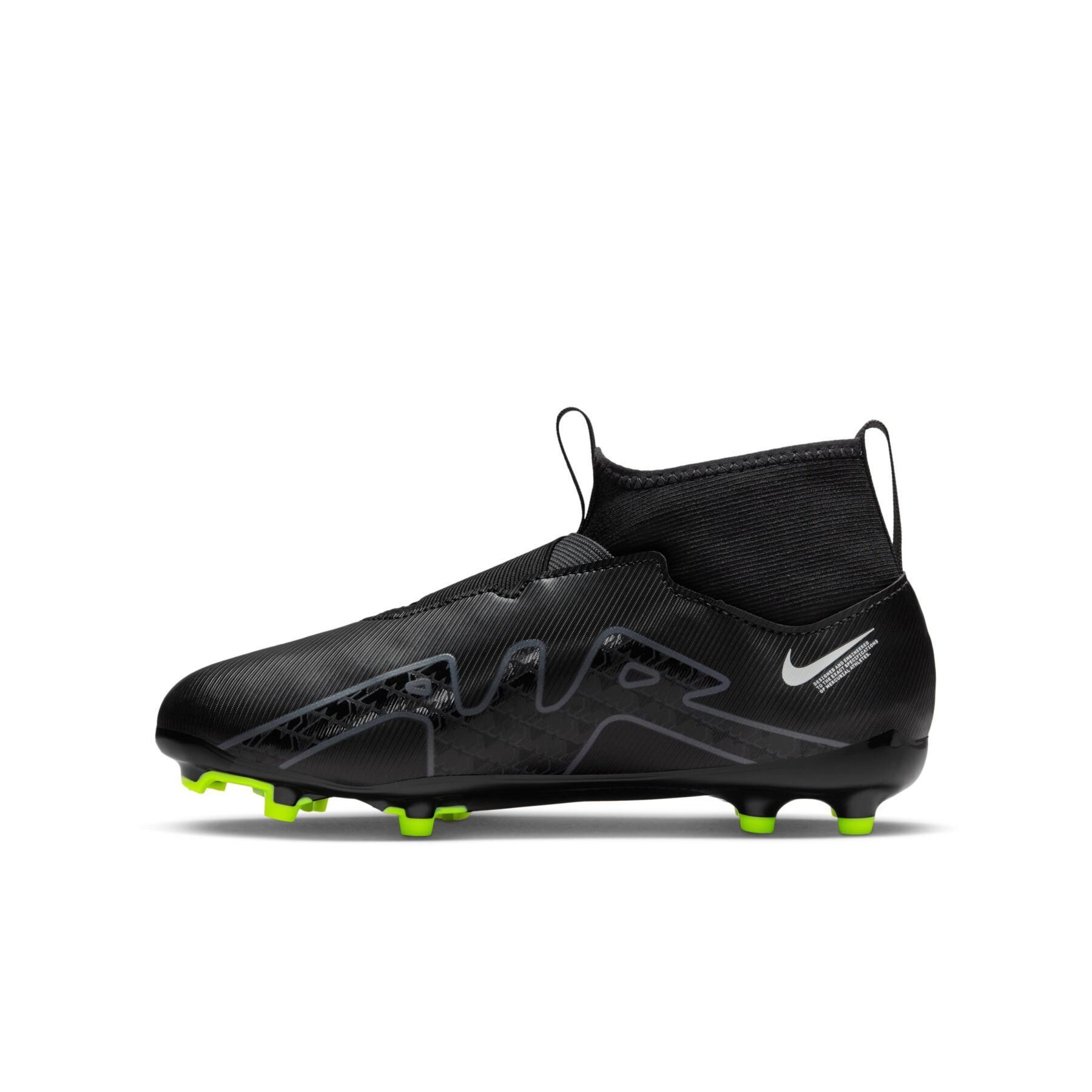 Sapatos de futebol para crianças Nike Zoom Mercurial Superfly 9 Academy FG/MG - Shadow Black Pack