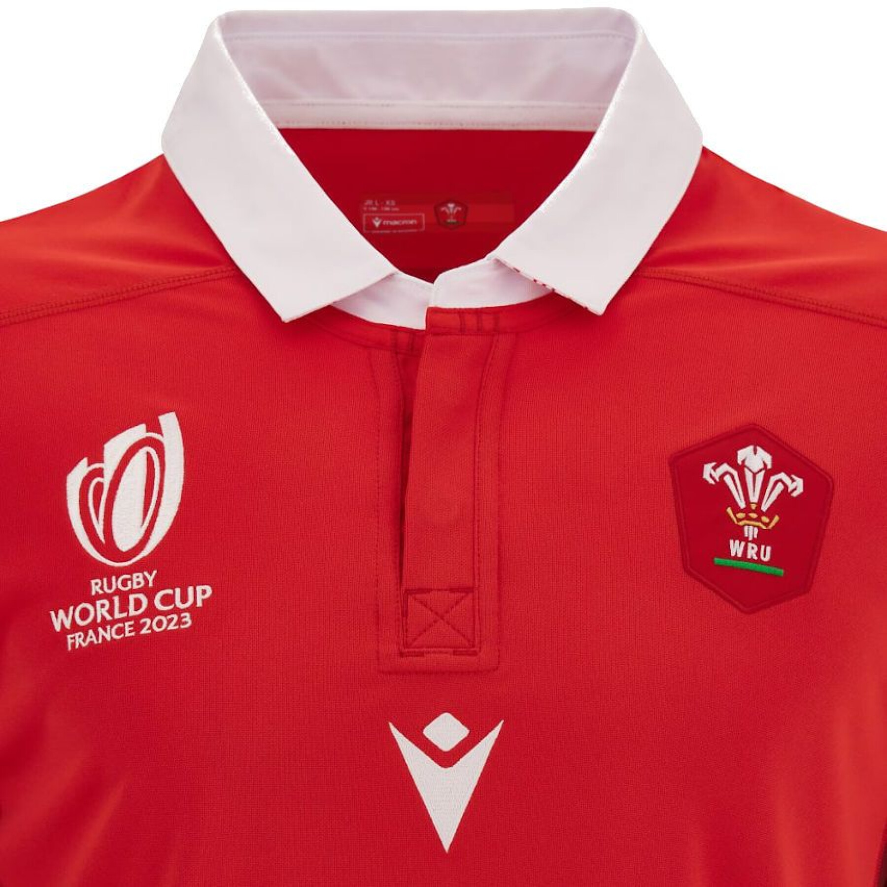 Camisola de casa para crianças do Campeonato do Mundo de Rugby de 2023 Pays de Galles