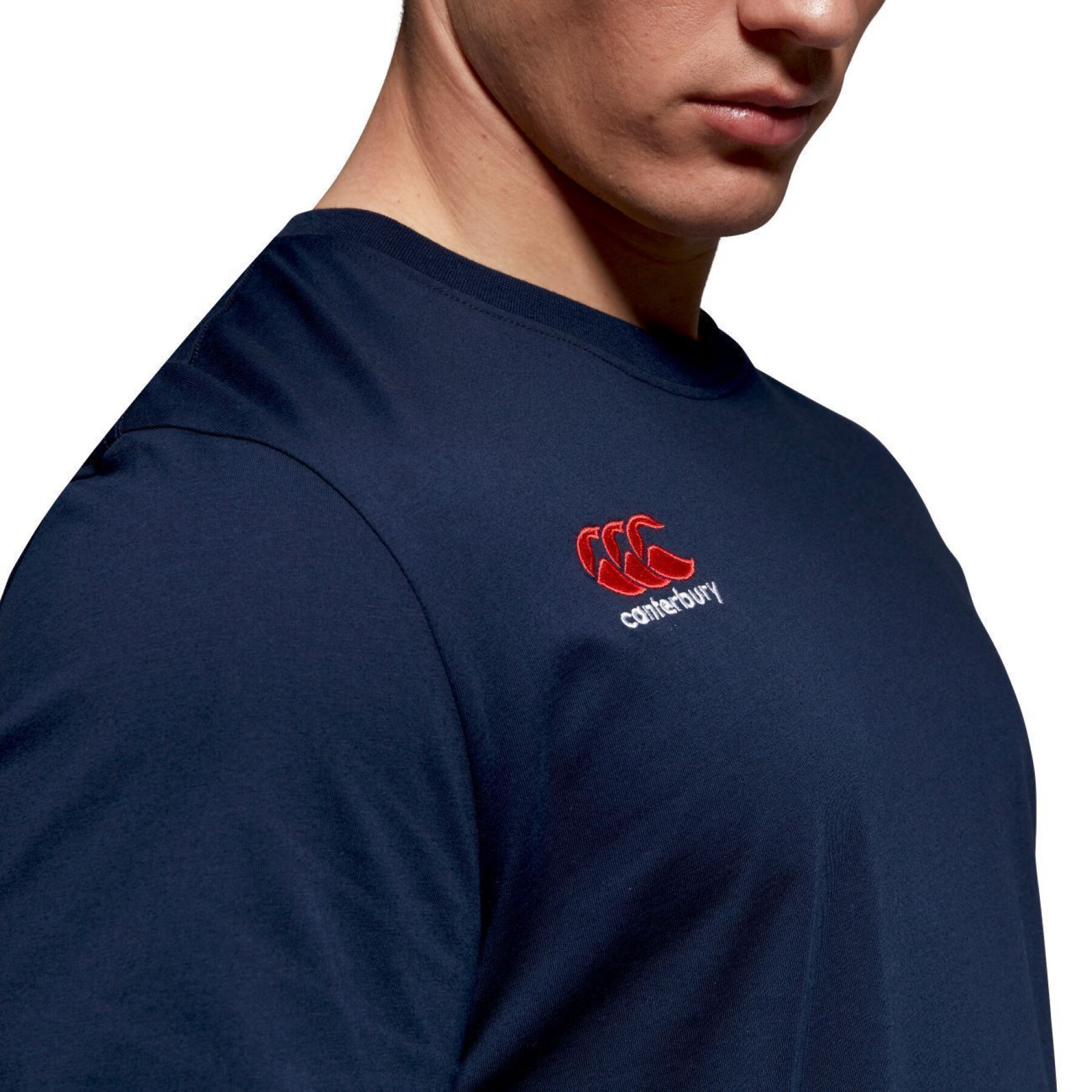T-shirt de algodão com pequeno logótipo Canterbury