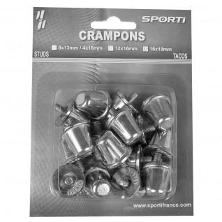 Grampos cónicos de rugby em blister de 16 grampos de alumínio/18 mm Sporti