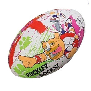 Mascotes de bola de rúgbi Gilbert Ruckley Rocks (taille 4)