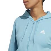 Sweatshirt capuz de velo de mulher com fecho de correr adidas Essentials