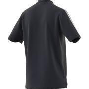 Camisa pólo e pequeno logotipo bordado em piqué adidas Essentials 3-Stripes
