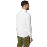 Camisa de manga comprida simples com pescoço redondo Serge Blanco